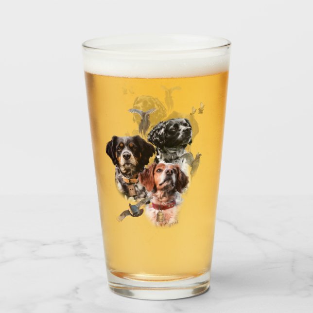Brittany Spaniel Glass (Front Filled)