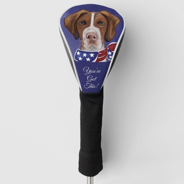 Brittany  Spaniel  Golf Head Cover (Front)