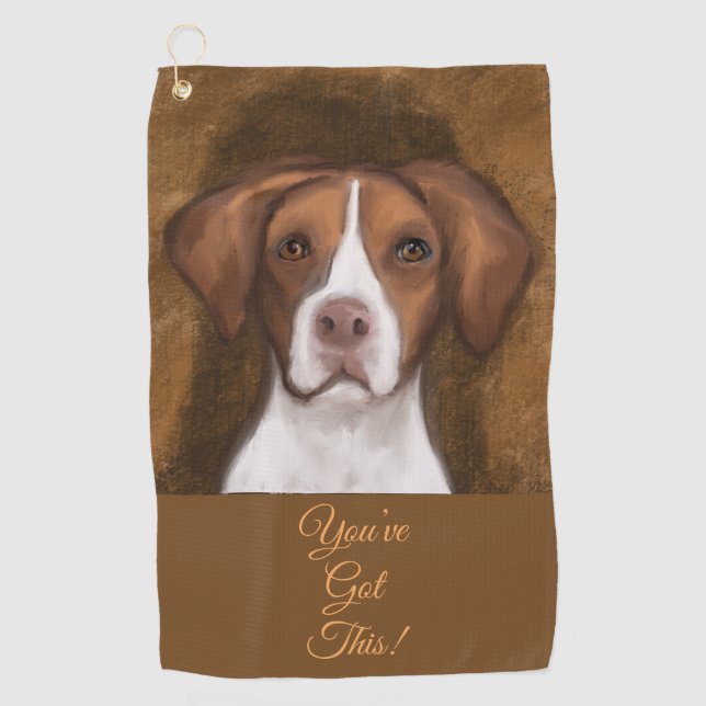 Brittany  Spaniel  Golf Towel (Front)