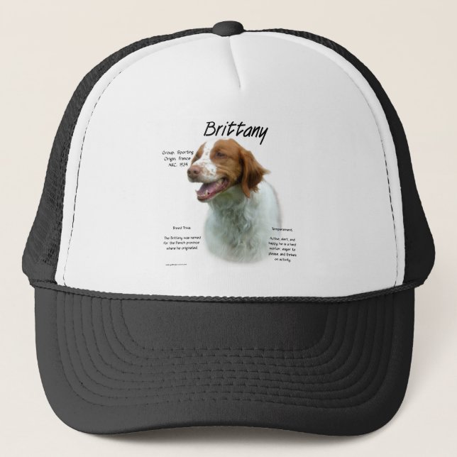 Brittany Spaniel History  Trucker Hat (Front)