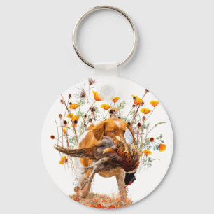 Brittany Spaniel, Hunting Pheasant Coffee Mug T-Sh Keychain