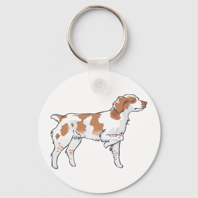 Brittany Spaniel Keychain (Front)