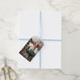 Brittany Spaniel on a Paddle: A Scenic Adventure Gift Tags