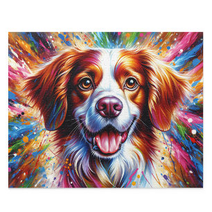 Brittany Spaniel: Orange and White Epagneul Jigsaw Puzzle