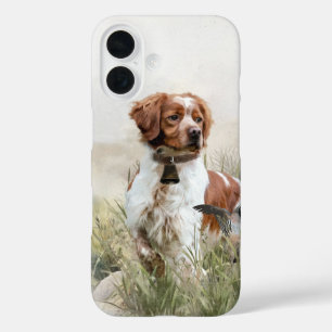 Brittany Spaniel , Passion for Birds iPhone 16 Case