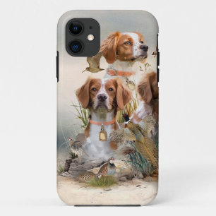 Brittany Spaniel , Passion for Birds iPhone 11 Case