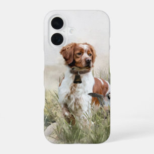 Brittany Spaniel , Passion for Birds iPhone 16 Case