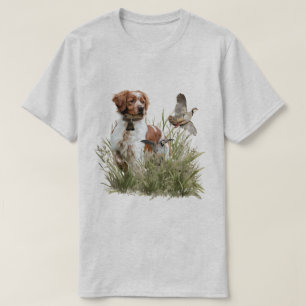Brittany Spaniel , Passion for Birds T-Shirt