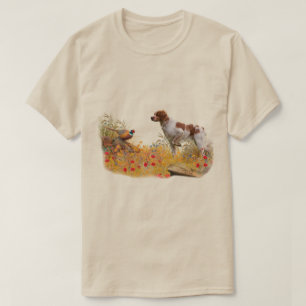 Brittany Spaniel , Passion for Birds T-Shirt