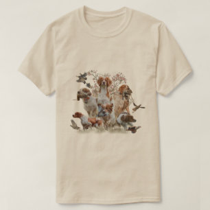 Brittany Spaniel , Passion for Birds T-Shirt
