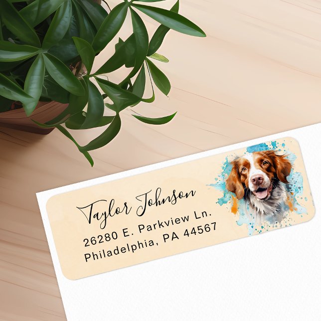 Brittany Spaniel Return Address Label (Creator Uploaded)