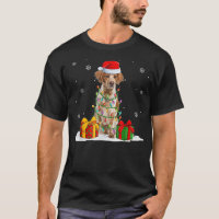 Brittany Spaniel Santa Christmas Tree Lights Xmas 