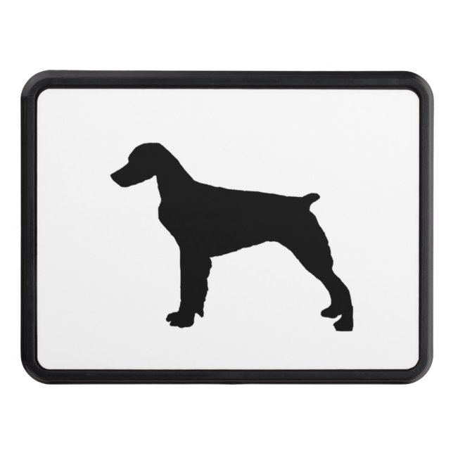 Brittany Spaniel Silhouette Love Dogs Silhouette Trailer Hitch Cover (Front)