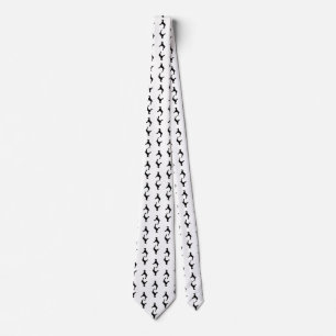 Brittany Spaniel sporting hunting dog Silhouette Tie