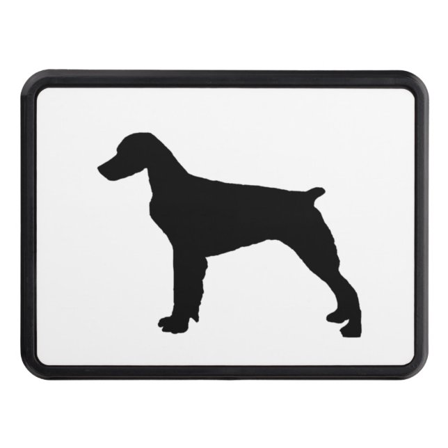 Brittany Spaniel sporting hunting dog Silhouette Trailer Hitch Cover (Front)
