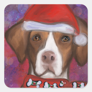 Brittany Spaniel Square Sticker