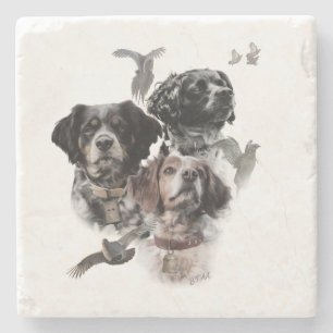 Brittany Spaniel Stone Coaster