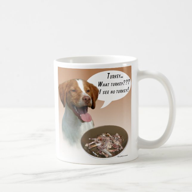 Brittany Spaniel Turkey Coffee Mug (Right)