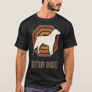 Brittany Spaniel Vintage Retro Classic Dog Love T-Shirt