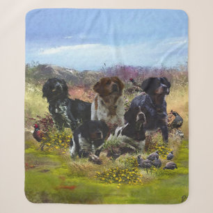Brittany Spaniels, Bird Hunting Sherpa Blanket