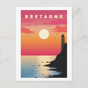 Brittany - Vintage Poster - Breton - Bzh - Breizh Postcard