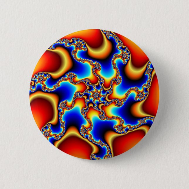 Brittle - Fractal 2 Inch Round Button (Front)