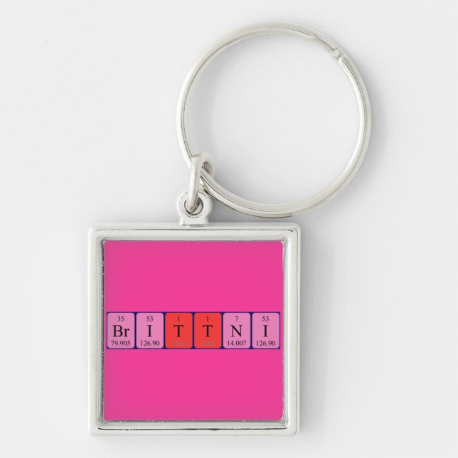 Brittni periodic table name keyring (Front)