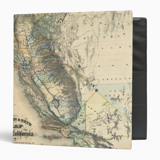 Britton and Rey's Map of California Binder (Front/Inside)