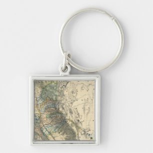 Britton and Rey's Map of California Keychain