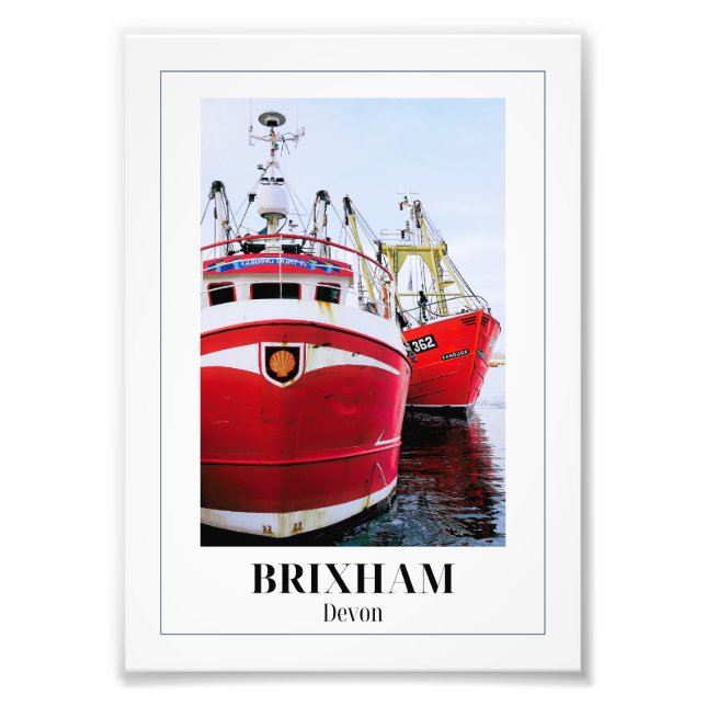 Brixham Harbor, English Riviera, Devon Photo Print (Front)