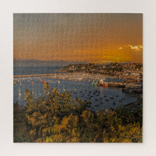 Brixham Harbour At Sunset Jigsaw Puzzle
