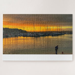 Brixham Sunset: Golden Harbour & Coastal Walk Jigsaw Puzzle