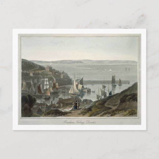 Brixham, Torbay, Devon, from Volume VIII of 'A Voy Postcard (Front)