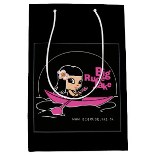BRJ Pink Canoe Logo Medium Gift Bag