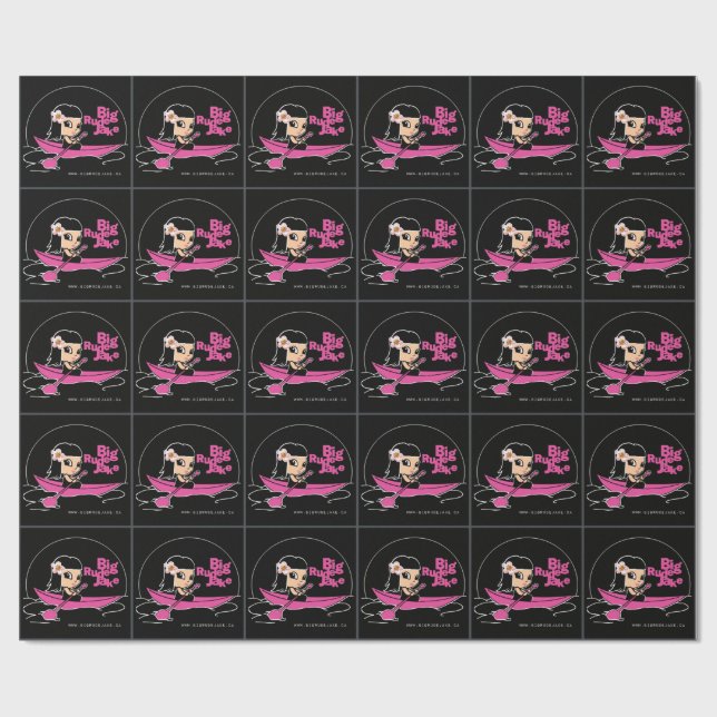 BRJ Pink Canoe Logo Wrapping Paper (Flat)