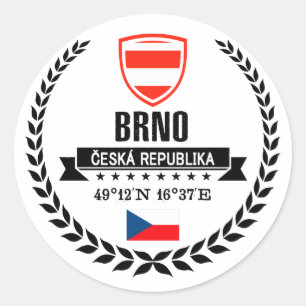 Brno Classic Round Sticker