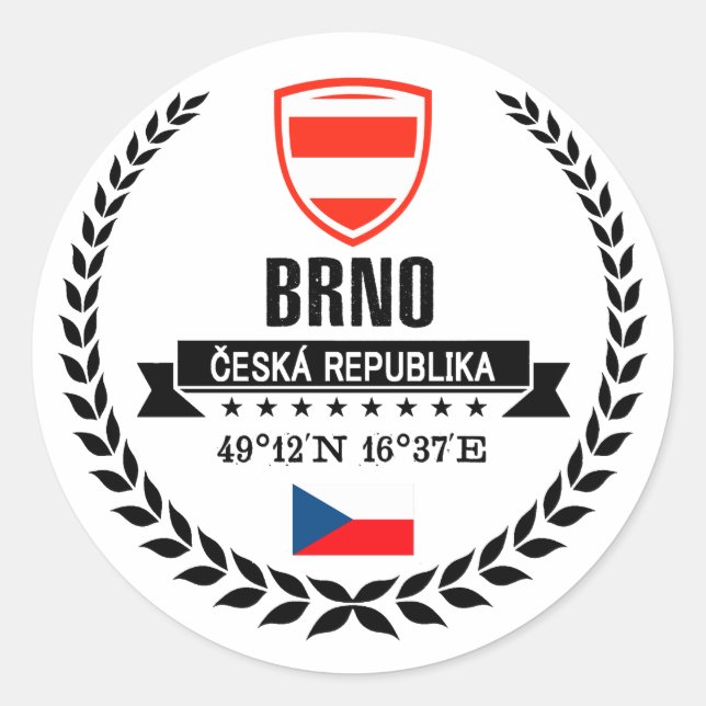 Brno Classic Round Sticker (Front)