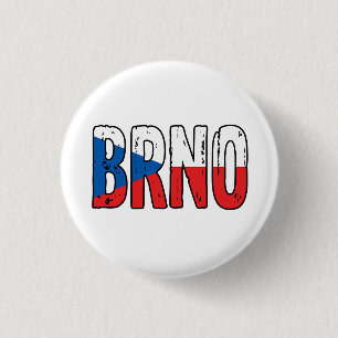 Brno Czech Republic 1 Inch Round Button