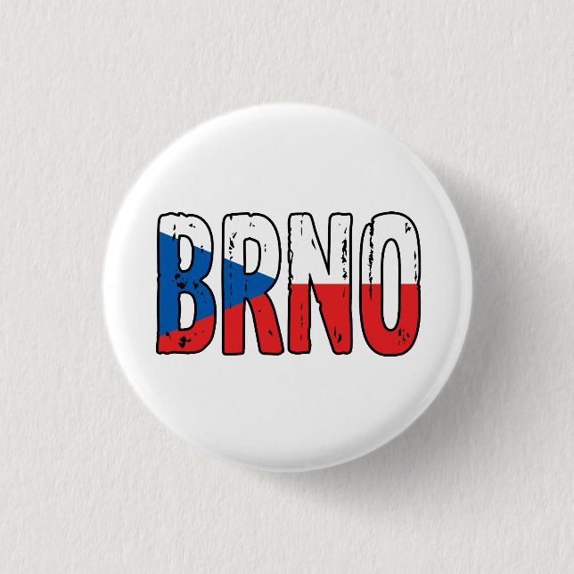 Brno Czech Republic 1 Inch Round Button (Front)