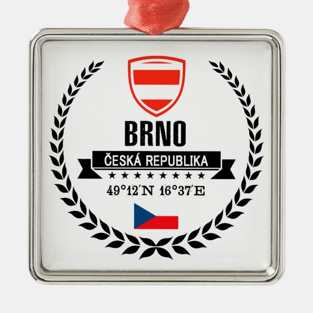 Brno Metal Ornament (Front)