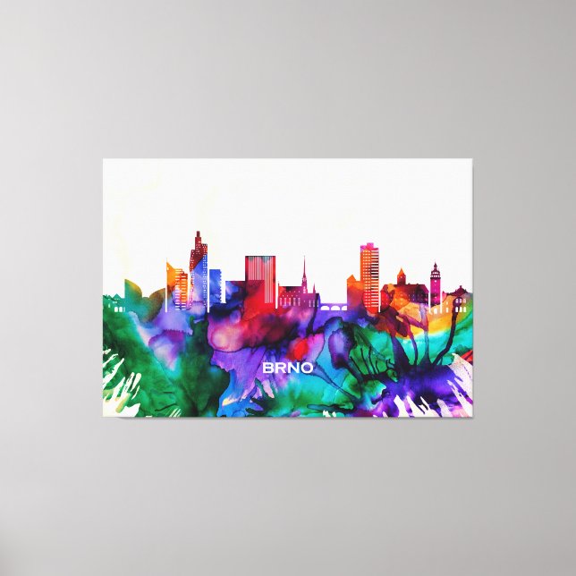 Brno Skyline Canvas Print (Front)