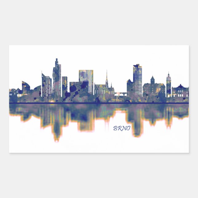 Brno Skyline Sticker (Front)