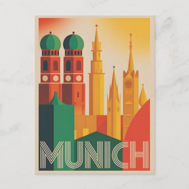 Brno vintage postcard, Czech Republic travel art,  Postcard (Front)