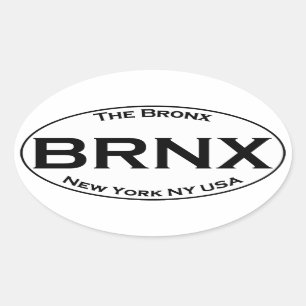 BRNX - The Bronx New York Oval Logo Oval Sticker