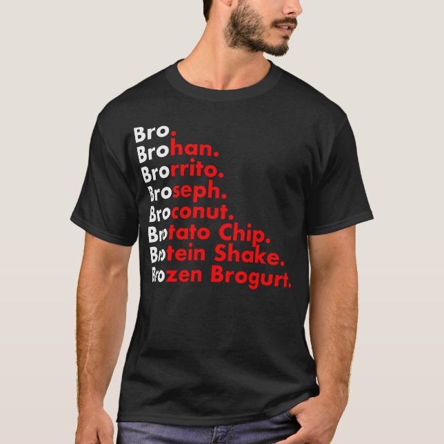 Bro Broseph Brocabulary Funny Fitness Gym Workout  T-Shirt (Front)
