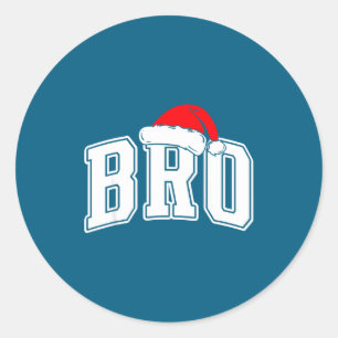 Bro Claus Christmas Matching Family Xmas Pajama Br Classic Round Sticker