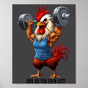 Bro Do You Even Lift Funny Wer Lift Gym Pun Poster