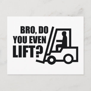 Bro, Do You Even Lift? Postcard