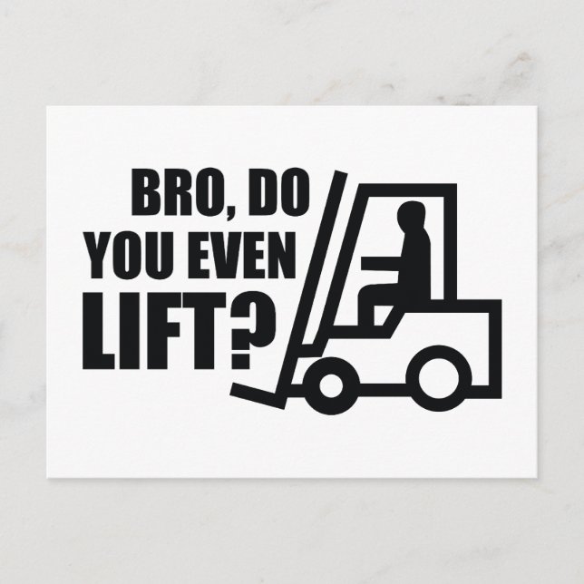 Bro, Do You Even Lift? Postcard (Front)