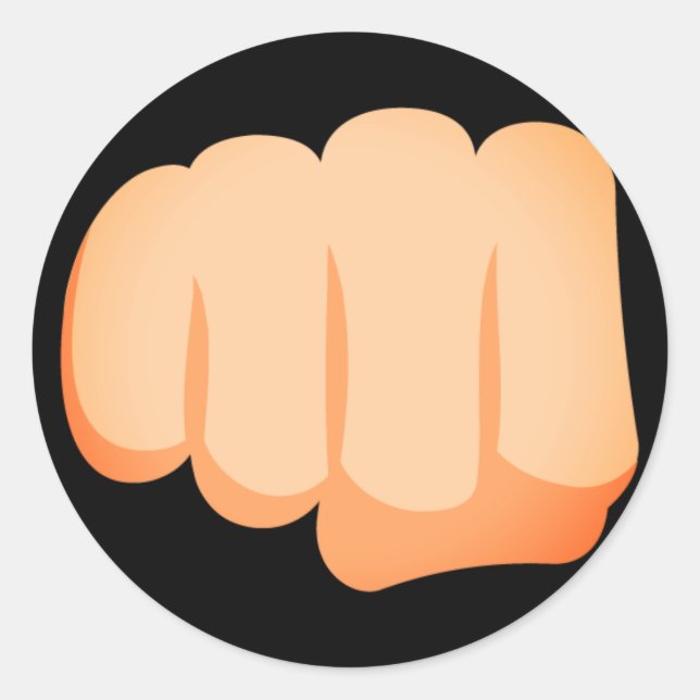 Bro Fist Emoji Classic Round Sticker (Front)